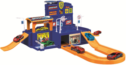 Grand Garage et 5 voitures métalliques