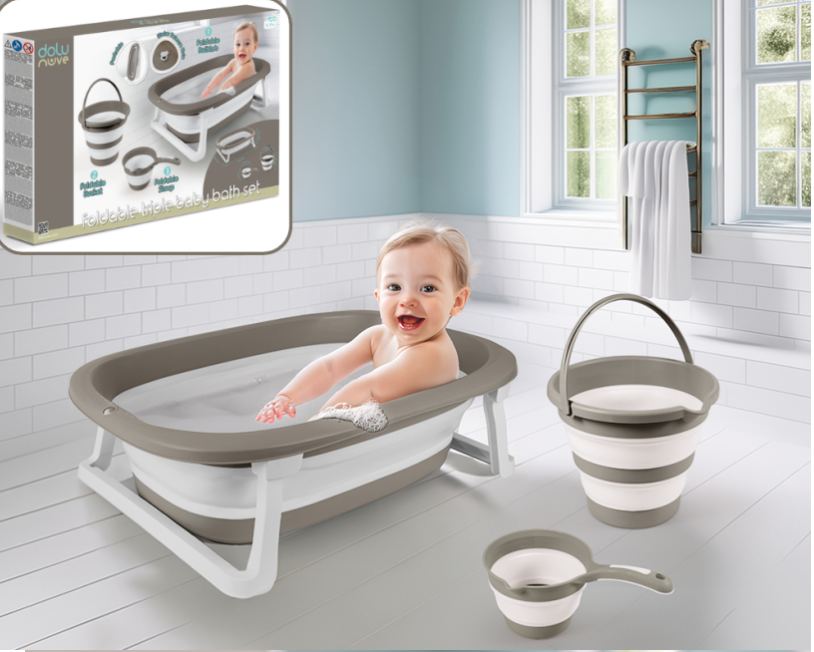 Coffret Bain Pliable et 2 Seaux Grix