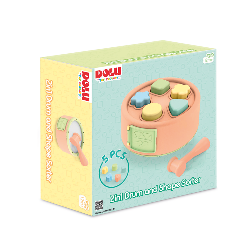Tambour 2en1 et jeu de forme 1er age DOLU