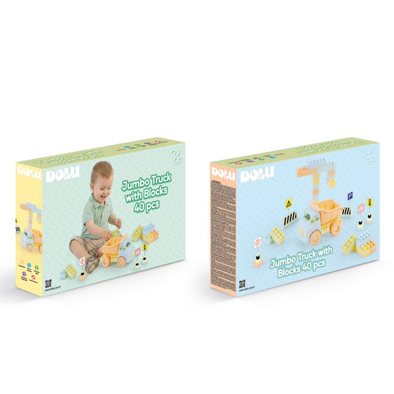 Full Jumbo Truck And Blocks 40 Pieces